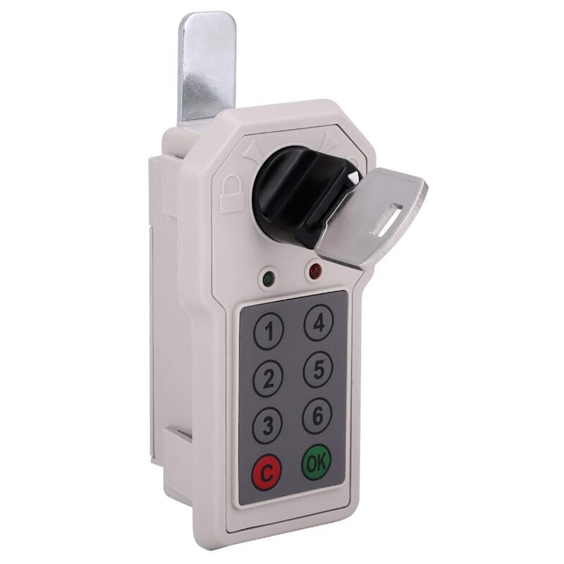6 Digit Code Combination Lock Convenient Cam Password Security Lock for Cabinet (with a Key,Without Battery)