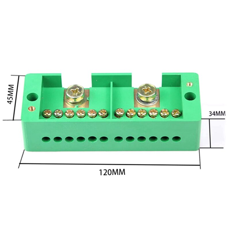 Caja medidora de 660V 30A, monofásica, 2 en 12, FJ6, bloque de terminales, caja de conexiones, Terminal de distribución de energía (2 en 12 DE SALIDA)
