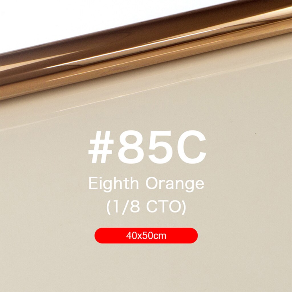 Filtre de couleur en papier, Gels de 40x50cm, pour éclairage de scène, lumière rouge, utilisé dans les films, les photos et les fêtes de théâtre: Orange85C