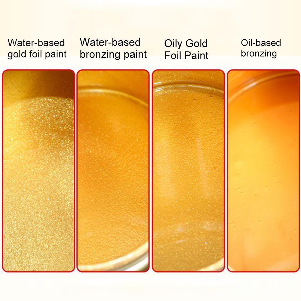 100Ml Goud Verf Metallic Acryl Verf, Waterdichte Bronzing Verf Voor Beeldhouwwerken Coloring Diy Hand Geschilderd Graffiti Pigmenten Q0b2