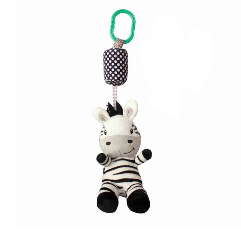 Baby Rammelaar Speelgoed Cartoon Zebra Zuigeling Mobiele Doek Speelgoed Baby Trolley Bed Windgong Rammelaars Bel Wieg Opknoping Bel Pacificeren speelgoed: Zebra