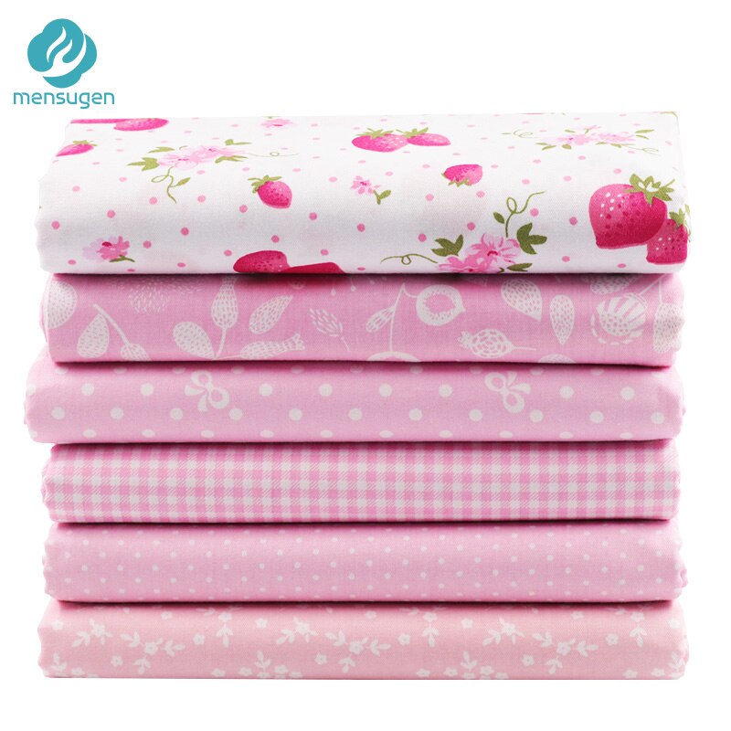Mensugen 6 Stks/partij 40Cm * 50Cm Roze Serie Bloemen Katoenen Stof Voor Naaien Quliting Patchwork Tilda Pop Doek plakboek Materiaal