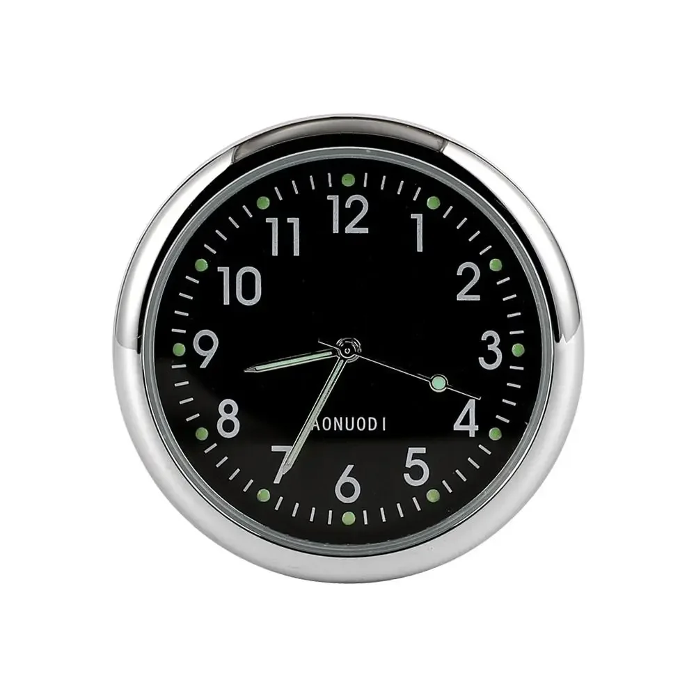 40Mm In-Car Mini Lichtgevende Auto Klok Auto Auto 'S Interne Stick-On Horloge Mechanica Quartz Klokken Auto Ornament Digitale Klok: Blauw