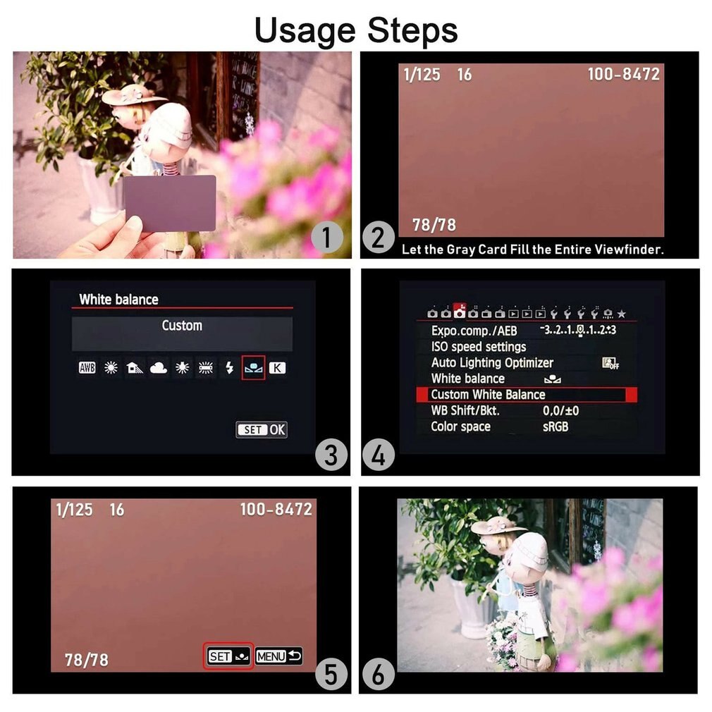 2 in1 Grey White Balance Card 12'' 30CM 18% White Balance Card Mini Gray Card Photographic Calibration Camera Checker DSLR