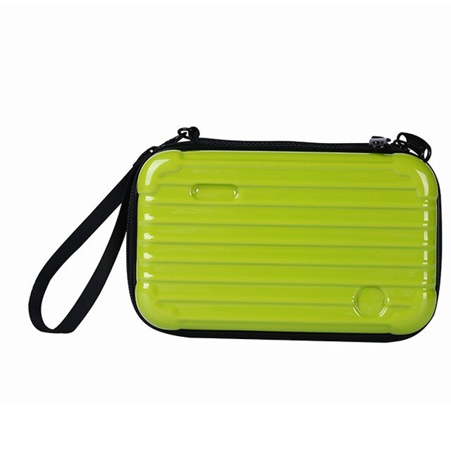 Waterproof ABS Makeup Bags Hard Portable Cosmetic Bag Women Travel Organizer Necessity Beauty Case Suitcase Make Up Bag: green