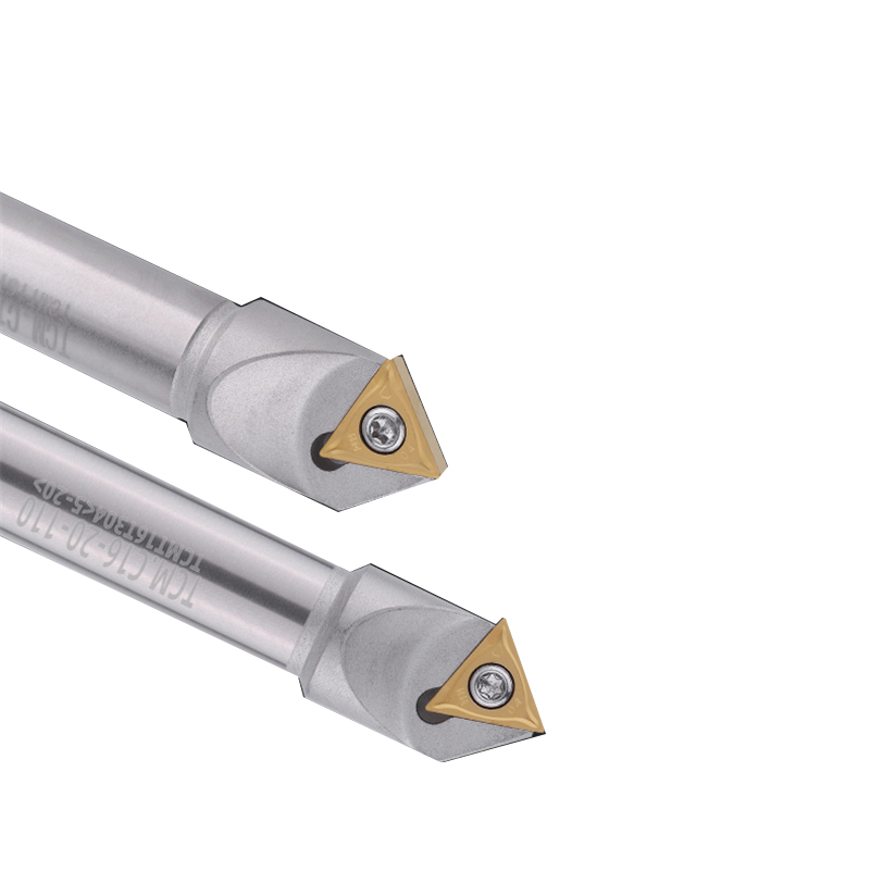 LIHAOPING TCM herramienta de chaflán de 45 grados 12 16 20 mm C20-40-120 torno CNC fresa de acero de tungsteno TCMT fresa de extremo de inserción de carburo