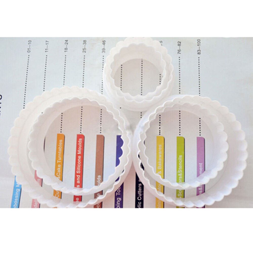 6 stuks ronde vorm suikercraft fondant taartdecoratie koekjes uitsteker pasta mal gereedschap  ct044