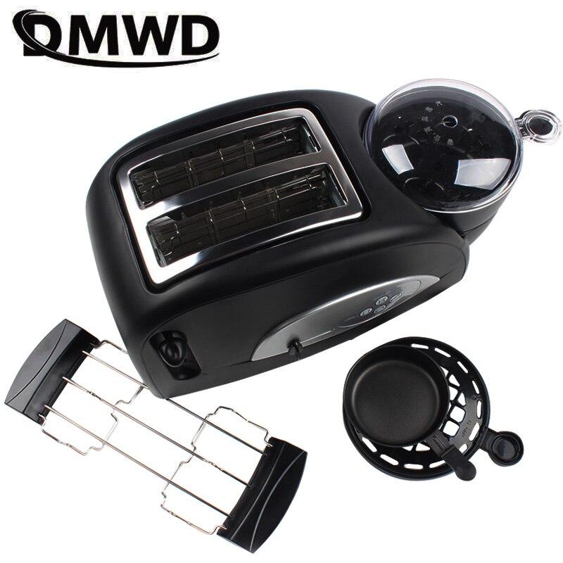 DMWD 2 in 1 Household Toaster Bread Machine Multifunction Breakfast Maker Steamed Egg Sandwich Maker Electric Oven 5 gear 220V