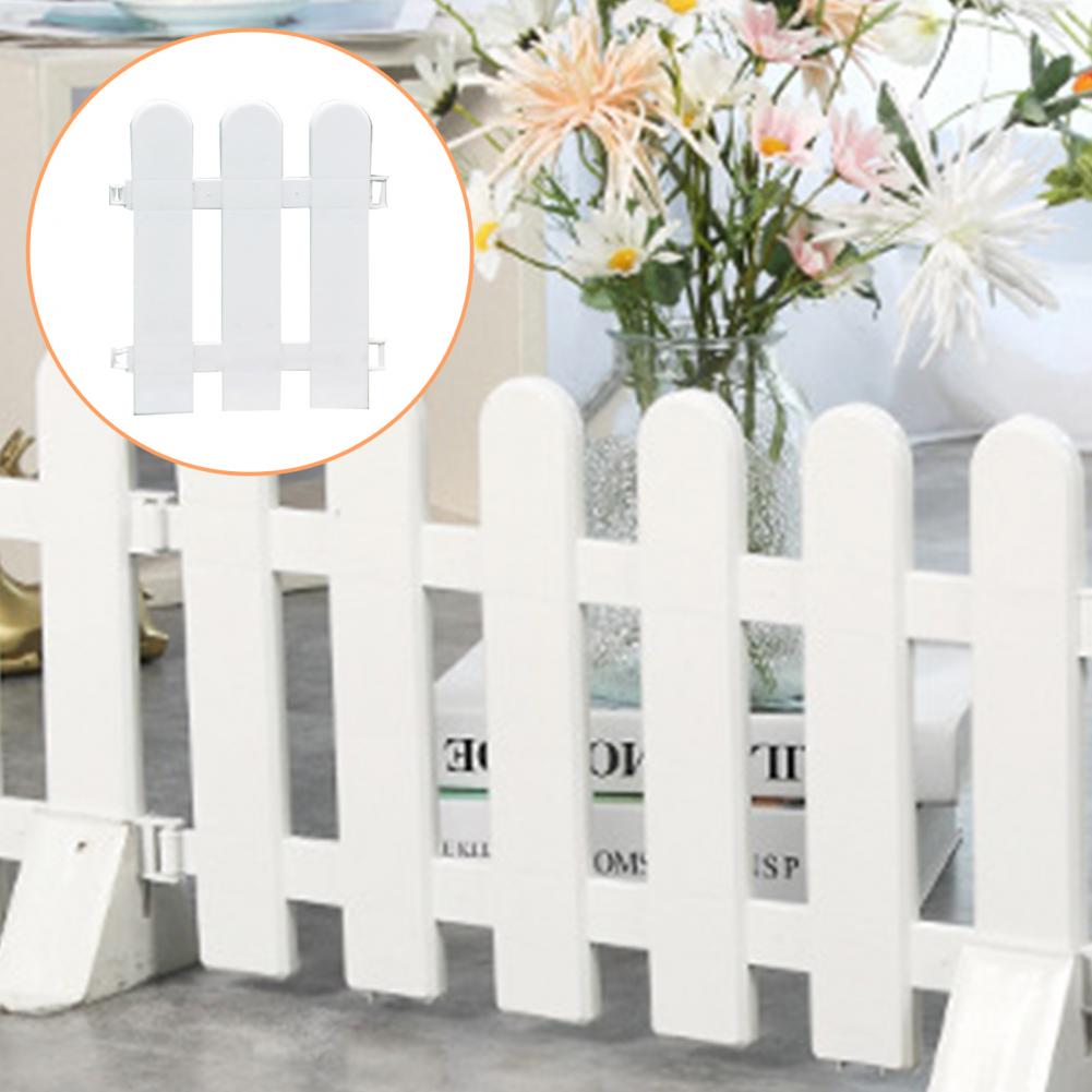 Excellent Picket Fences Multipurpose Plastic Indoor Outdoor Picket Fence Ornament Fence Ornaments Miniature Fences 5Pcs
