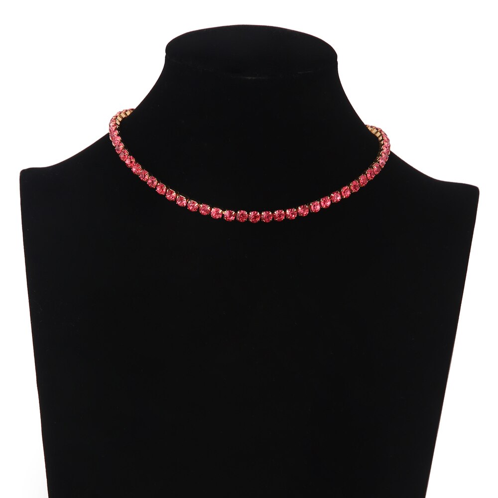 Luxe Bling Bling cristal strass collier ras du cou pour les femmes bijoux déclaration de luxe Collares bijoux