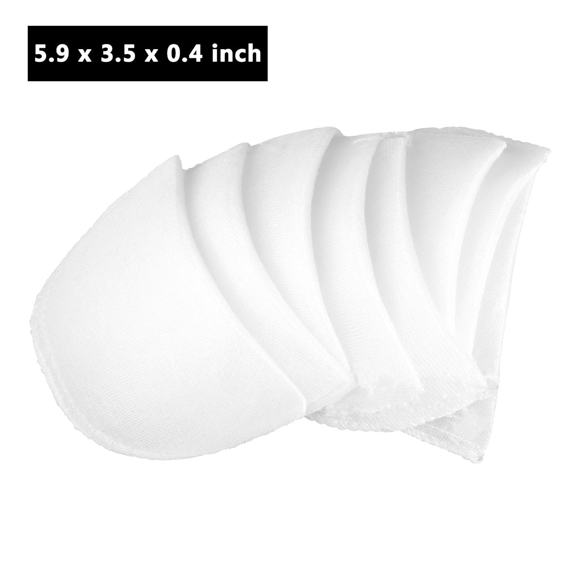 4 Pairs Foam Schoudervullingen Zachte Overdekte Set-In Schouder Enhancer Naaien Pads Accessoires Blazer T-shirt Kleding Foam Pads: TypeC White