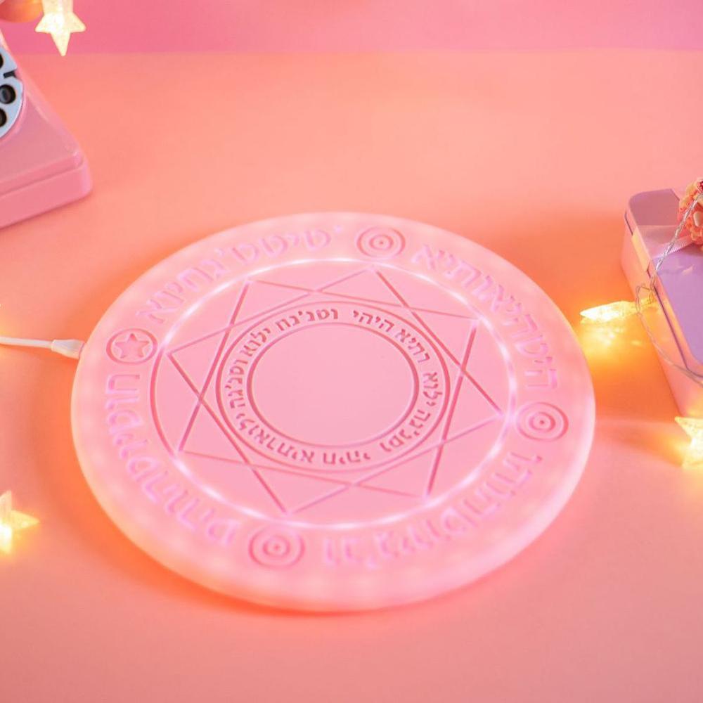 10W Glowing Magic Array Universal Qi Fast Charging Wireless Charger for iPhone Charger Magic Array Wireless Charger