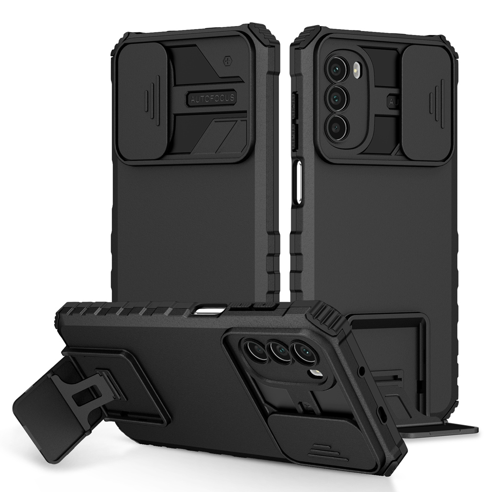 Shockproof Case for Motorola MOTO G52 G42 G22 G82 Push Pull Camera Protection Live Stand Phone Cover for MOTO G50 5G E32