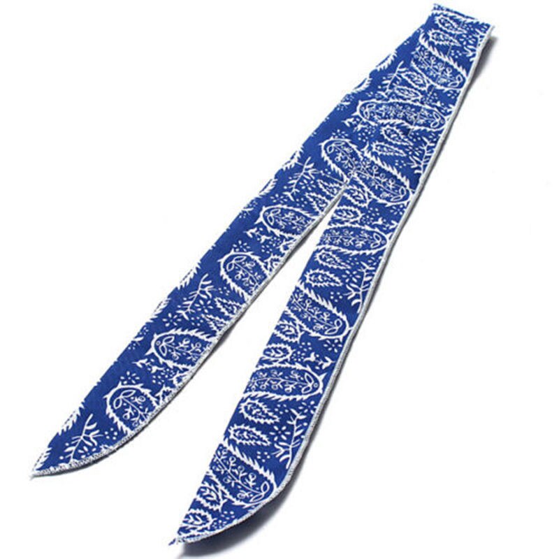 5 Kleuren Niet giftig Nek Arm Koeler Sjaal Body Ice Cooling Wrap Tie Hoofdband Handdoek Bandana voor: Blue