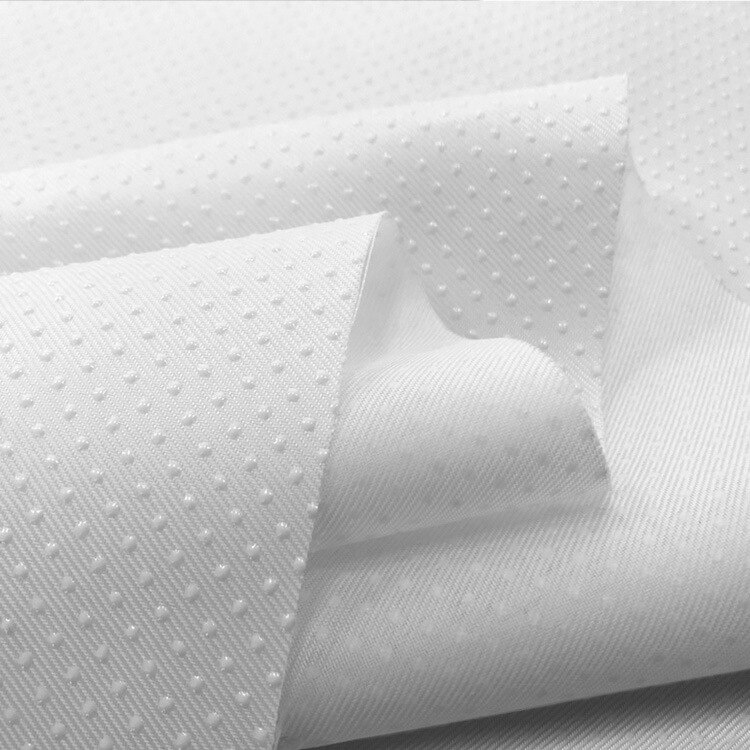 Tela antideslizante de algodón para costura, Material de agarre antideslizante, alfombrilla de revestimiento de goma, 50x150cm: Blanco
