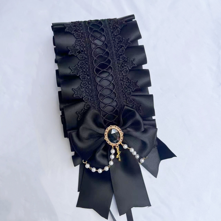 Tocado gótico de Lolita para sirvienta, accesorios para el cabello versátiles hechos a mano de encaje, diademas bonitas para Cosplay, horquilla dulce