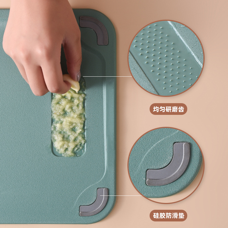 Snijplank Twee Zijden Van Roestvrij Staal En Kunststof Multifunctionele Gesneden Groenten Voor Twee Doeleinden En Vleessnijplank