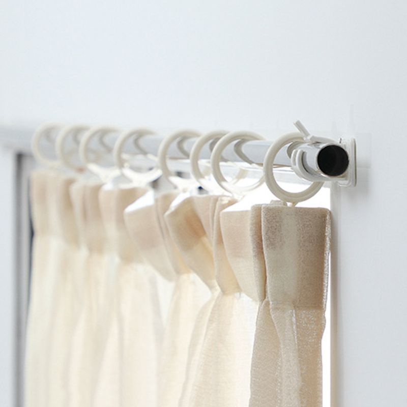 1 par gardinstangsbeslag ingen borjusterbar pind fast klipsholder hængende rackkrog til køkkenbadeværelse