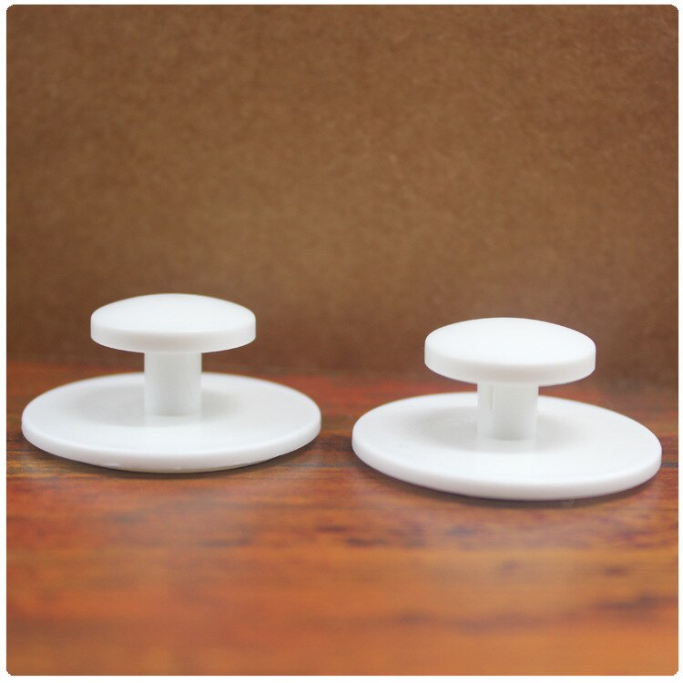 Schranktürgriffe - 3er Set - Selbstklebend - ABS Kunststoff - Möbel Schubladen Griffe: white