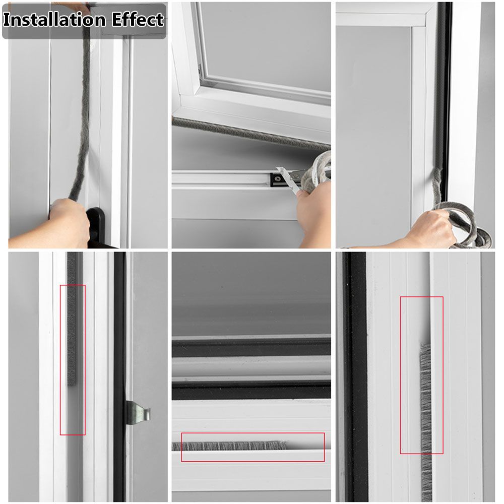 5 Meter Borstelstrip Zelfklevende Deur Raam Afdichting Strip Home Deur Geluidsisolatie Windbestendige Strip Pakking