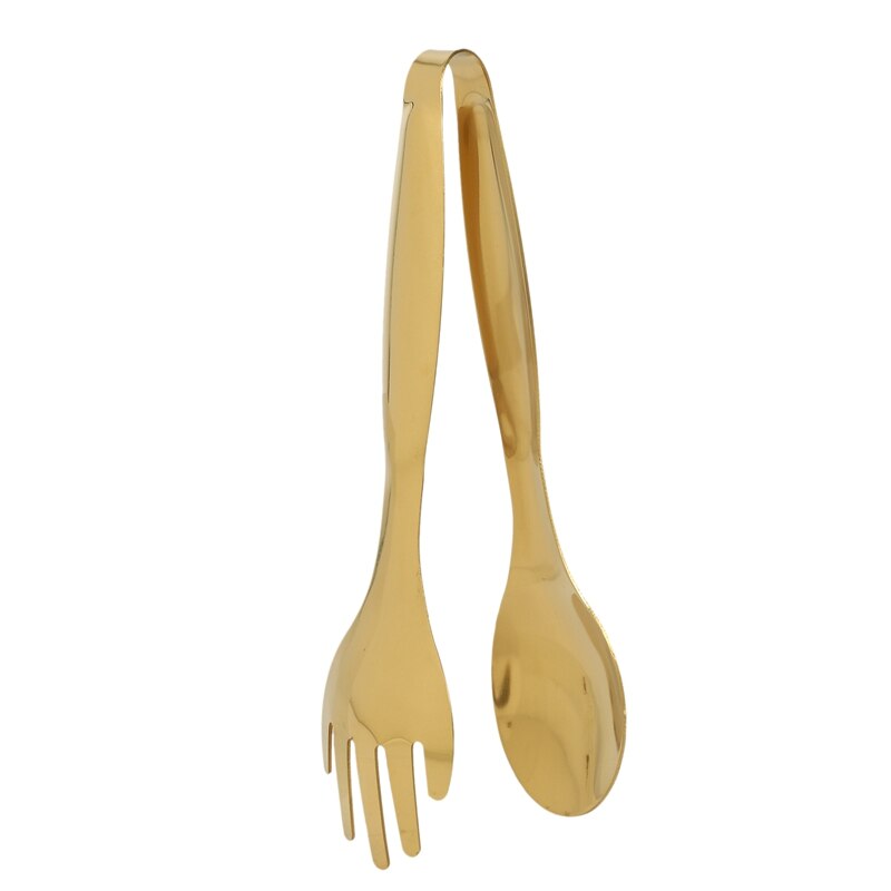 Stainless Steel Food Tongs Gold Kitchen Utensils Buffet Cooking Tools BBQ Clips Bread Steak Tong CNIM
