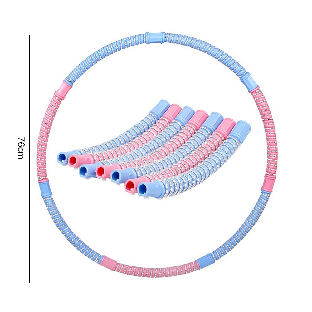 Removable Slimming Circle Fitness Circle 3500 Massage Beads 7 Sections Own Combination Hoop Slimming 76cm Health Hoop Portable
