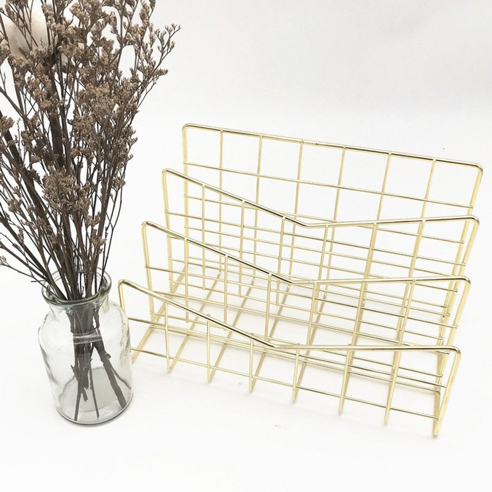 European And American Simple Desktop File Storage Rack Envelopes Mail Data Sorting Desk Organisation Storage