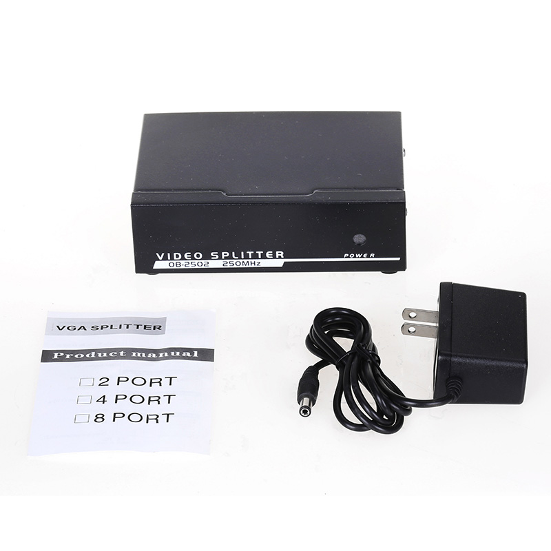 Unnlink VGA Splitter 1X2 FHD 1080P@60Hz 1 VGA Signal Input 2 VGA Output 1*2 VGA Splitters for Computer Desktop Laptop Projector