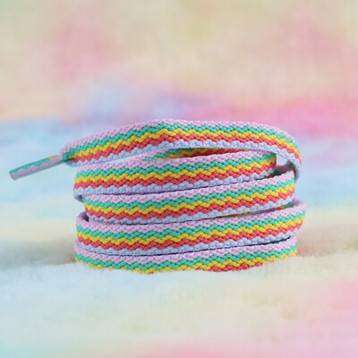 Lacets arc-en-ciel 3D, motif individuel, montantes en toile, colorées, à la , pour femmes et hommes, Cowboy, directe: Color 05 / 140 CM