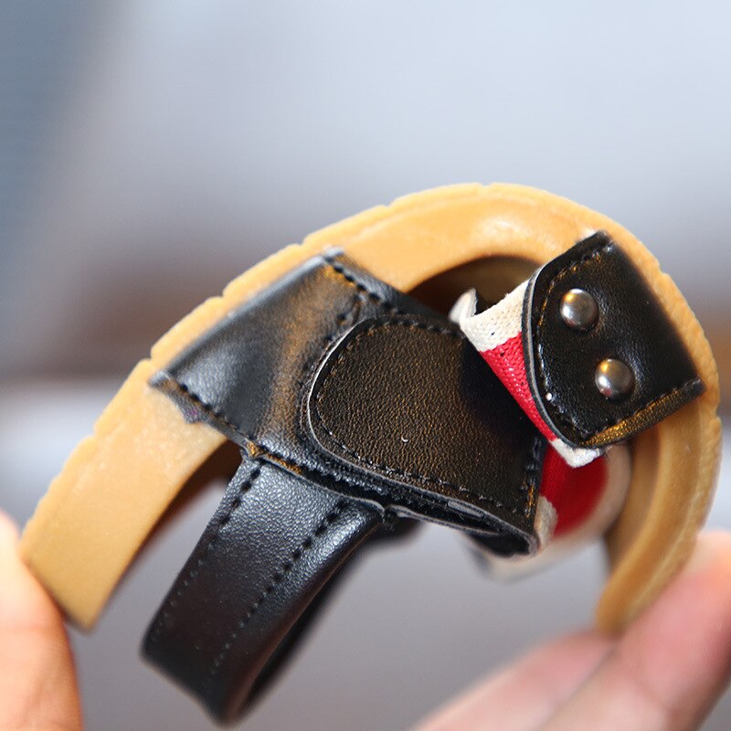 2022 Summer Boys Kids Sandals Korean Style Girls Casual Beach PU Soft First Walker Shoes Open-toe Children Versatile