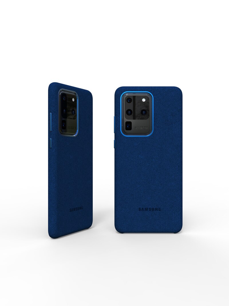 Samsung s20 ultra capa 100% original genuína, capa para galaxy s20plus s20 plus alcantara capa de couro premium e proteção completa em 5 cores: For S20 Plus / Azul
