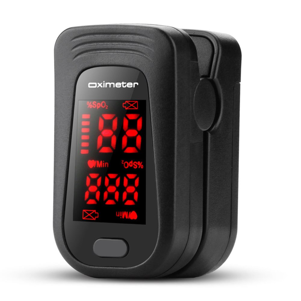 Finger Clip Oxymetrie Herz Bewertung Monitor Fingerspitze Blutdruck Oximeter ohne Batterie (Schwarz)