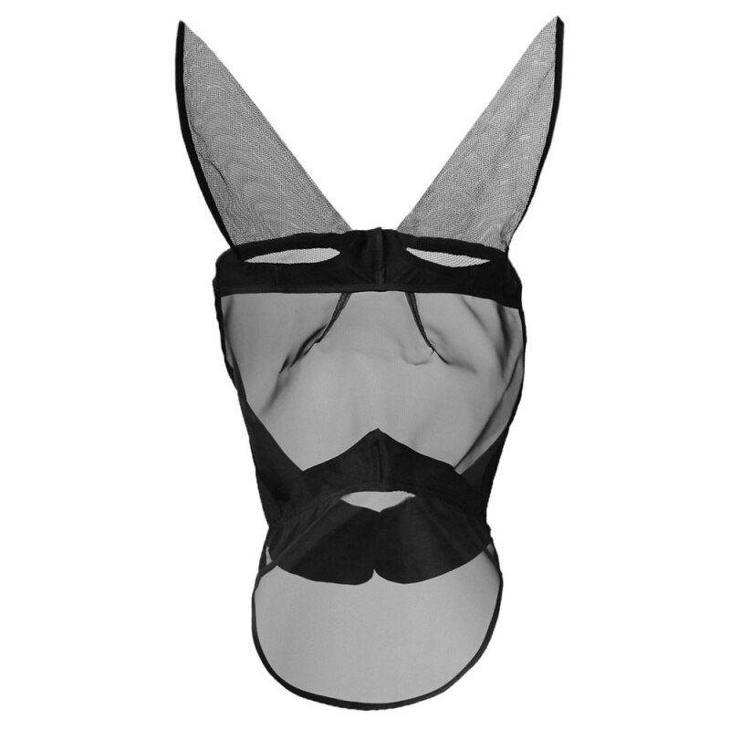 Außen Maske Pferd Fliegen Maske Reit Masken Pferde Abnehmbare Gittergewebe: Schwarz M