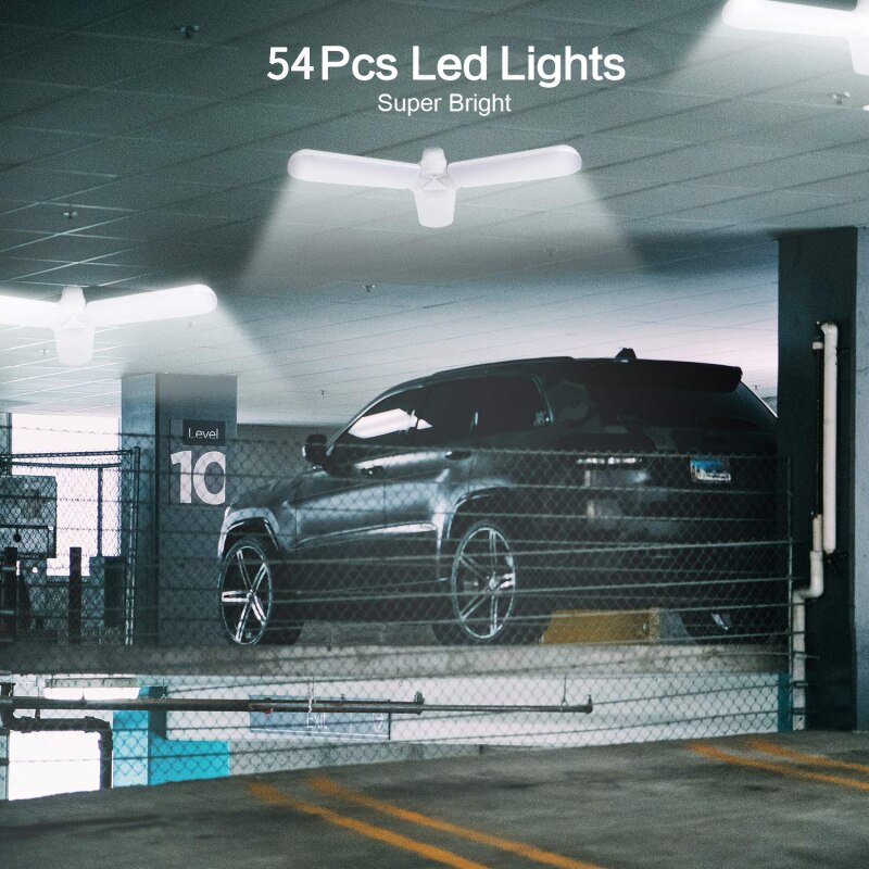 Led Garage Lights, Super Bright 40W Daylight Light Bulbs 4000LM Deformable Garage Ceiling LED Shop Lights