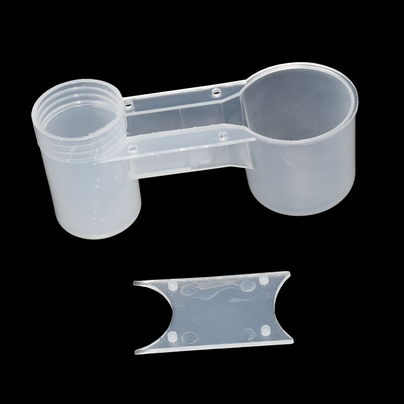 2 sztuki przenośnej plastikowej butelki przezroczysta woda karmnik dla ptaków drób gołąb waterer akcesoria