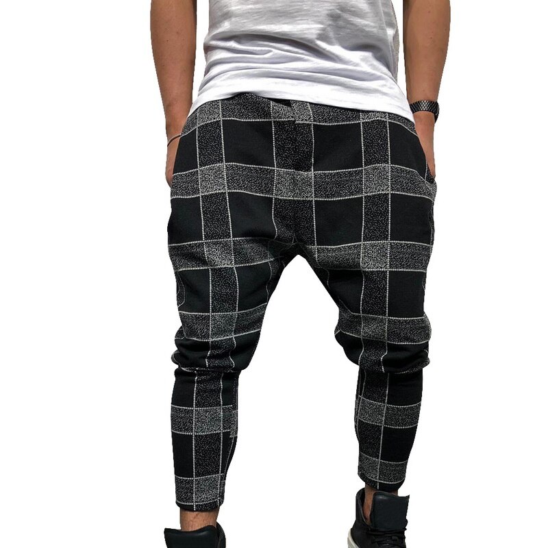 VERTIVE hommes impression numérique pantalon Long décontracté Sport Fitness pantalon mince pantalon à carreaux: 2 / XXL