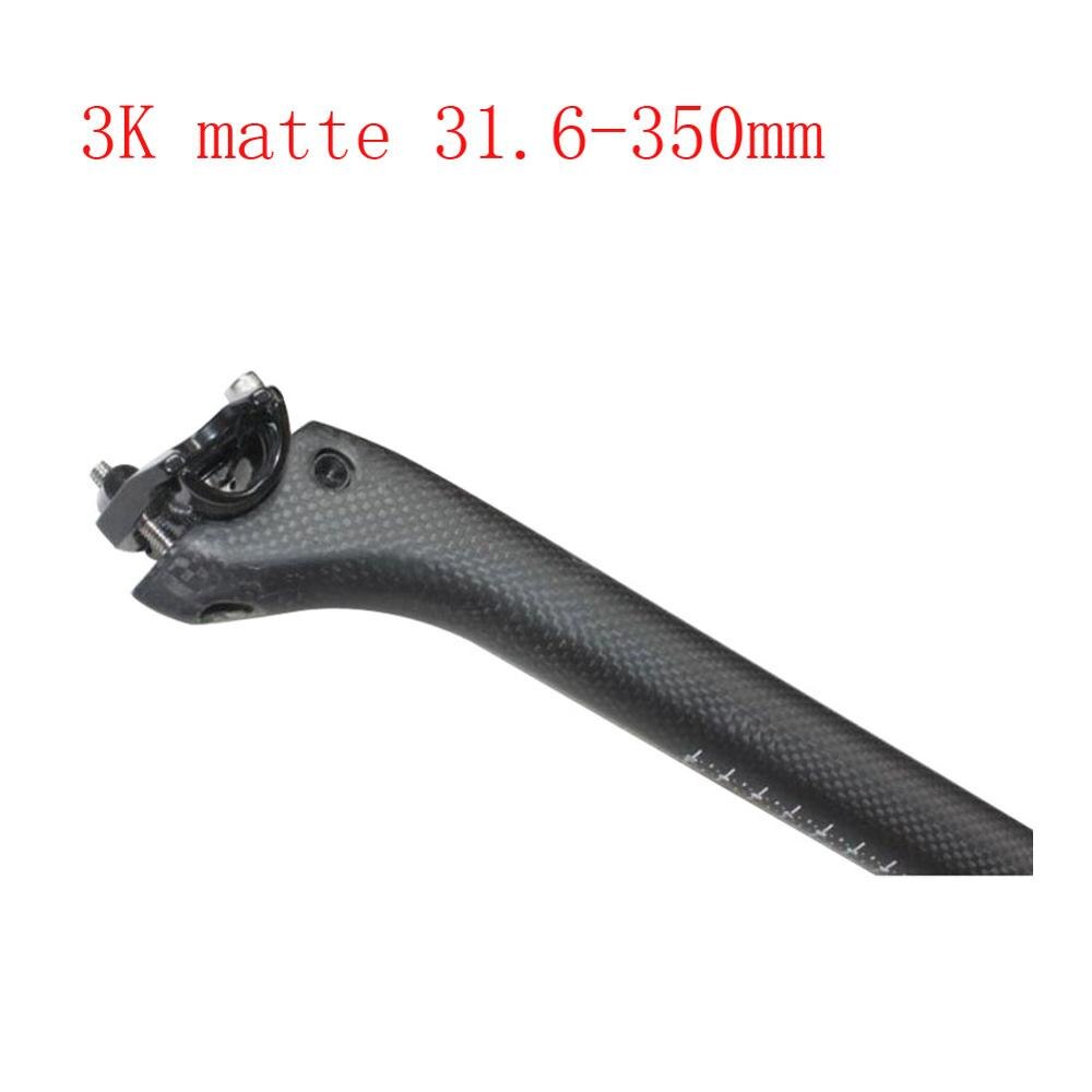 CSC carbon fiber seatpost bicycle seatpost mountain road bike seat post tube 3k finish 27.2/30.8/31.6*350/400 cycling parts: 3K Matte 31.6x350mm