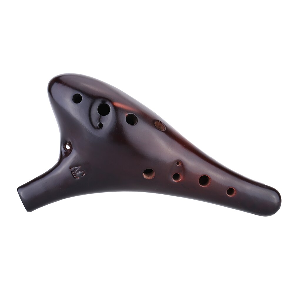 12-Hole Keramische Ocarina Fluit Alto C Gerookte Brandende Submarine Stijl Muziekinstrument Met Beginners Bladmuziek