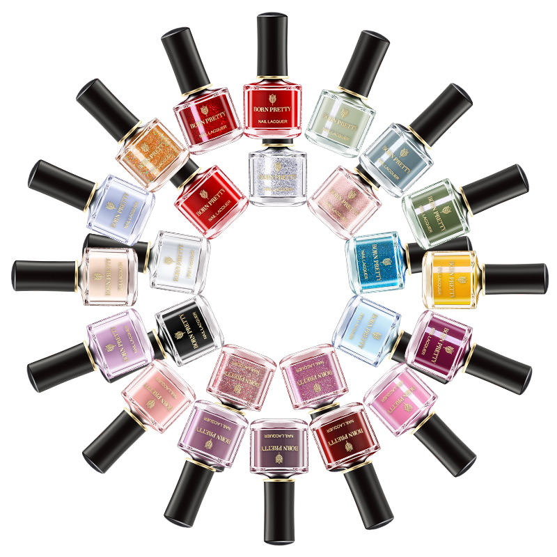 Born pretty neglelak forår sommer tema rosa guld sort hvid krom glitrende nail art lak 6ml til gør-det-selv manicuring