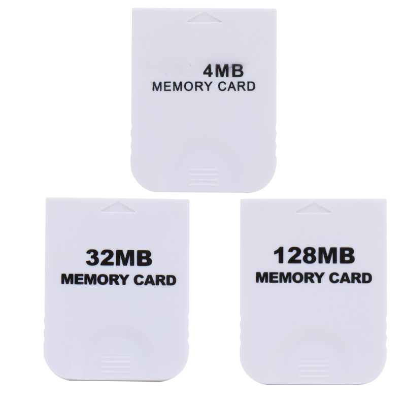 4MB/32MB/128MB Practical Memory Card White Gaming Memory Storage Cards for Nintendo Wii Gamecube GC NGC Games