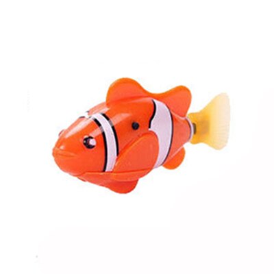 Flash Swimming Electronic Pet Fish Bath Toys for Children Kids Bathtub Battery Powered Swim Robotic for Fishing Tank Decoration: orange