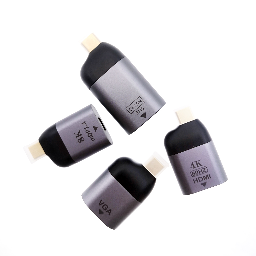 TYPE-C Naar Hdmi/Vga/Dp/Gb/Mdp-Verbindingsadapter 4K @ 60Hz Geschikt Voor Iaptop Projectiescherm High-Definition Conversiekop