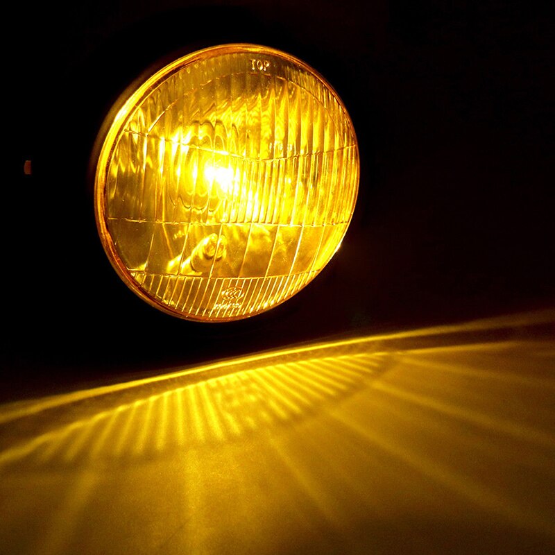 Motorcycle Black Metal Retro Front Headlight For GN125 Cafe Racer Bobber Custom