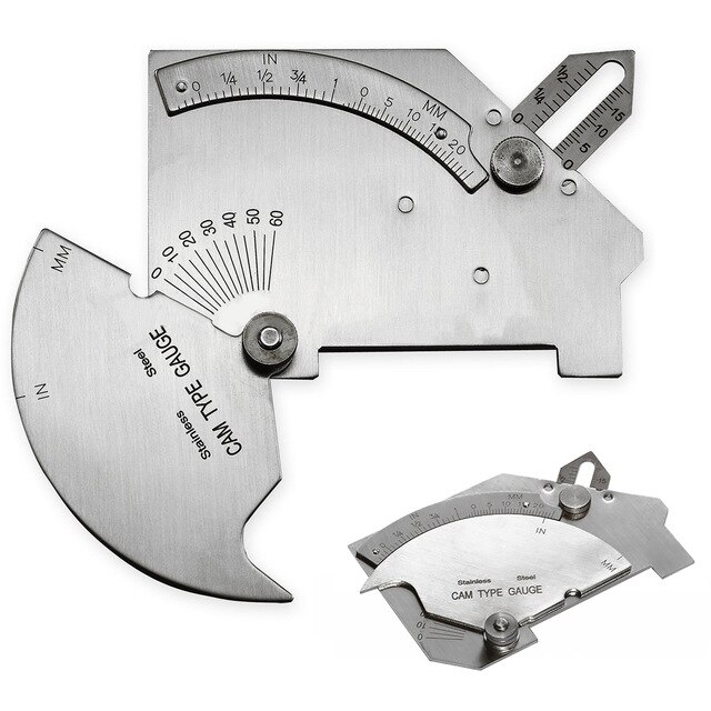 Jauge d&#39;inspection de soudure, Test de soudure, perle/filet/couronne, règle Ulnar, outil de mesure d&#39;angle de degré, calibre HI-LO