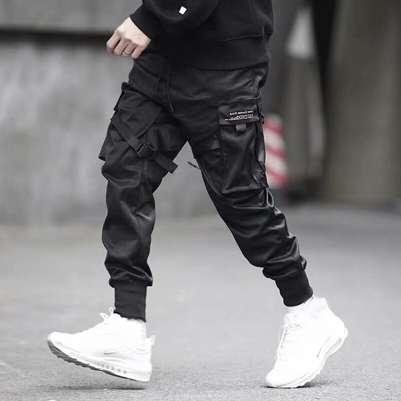 Men's Casual Harem Jogger Sweatpants - Hip Hop Cargo Pants with Multi Pockets - Quick Dry Fit