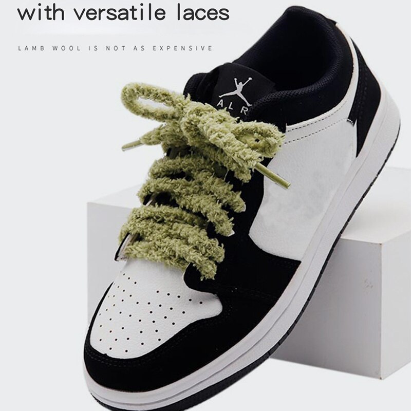 1 para 120/140/160cm ręcznik pluszowe okrągłe sznurowadła 6.5mm Premium Fluff miękkie sznurowadła Caterpillar dla Sneakers obuwie sportowe