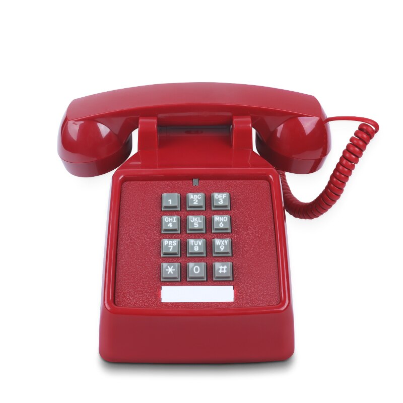 Snoer Retro Huistelefoons Klassieke Analoge Zwarte Telefoon Vintage Ouderwetse Antieke Vaste Telefoons Voor Home Office Hotel: Red Landline phone