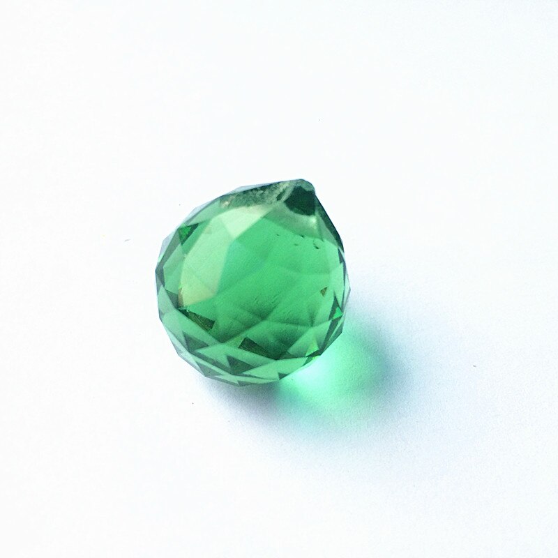 24pcs 20mm Green Faceted Glass Crystal balls Chandelier Parts Lighting Balls Suncatcher Decoration Wedding Home hang