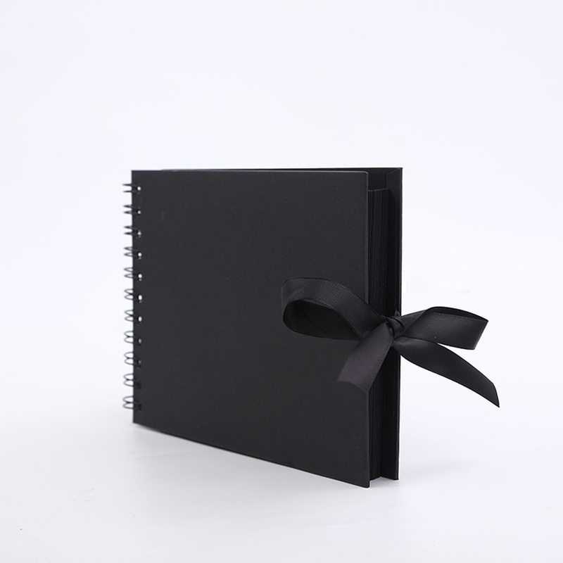 Álbum artesanal DIY, álbum de recortes, álbum de fotos, 1 unidad, álbumes de fotos, papel para álbum de recortes, de aniversario de boda, libros de memoria: Negro
