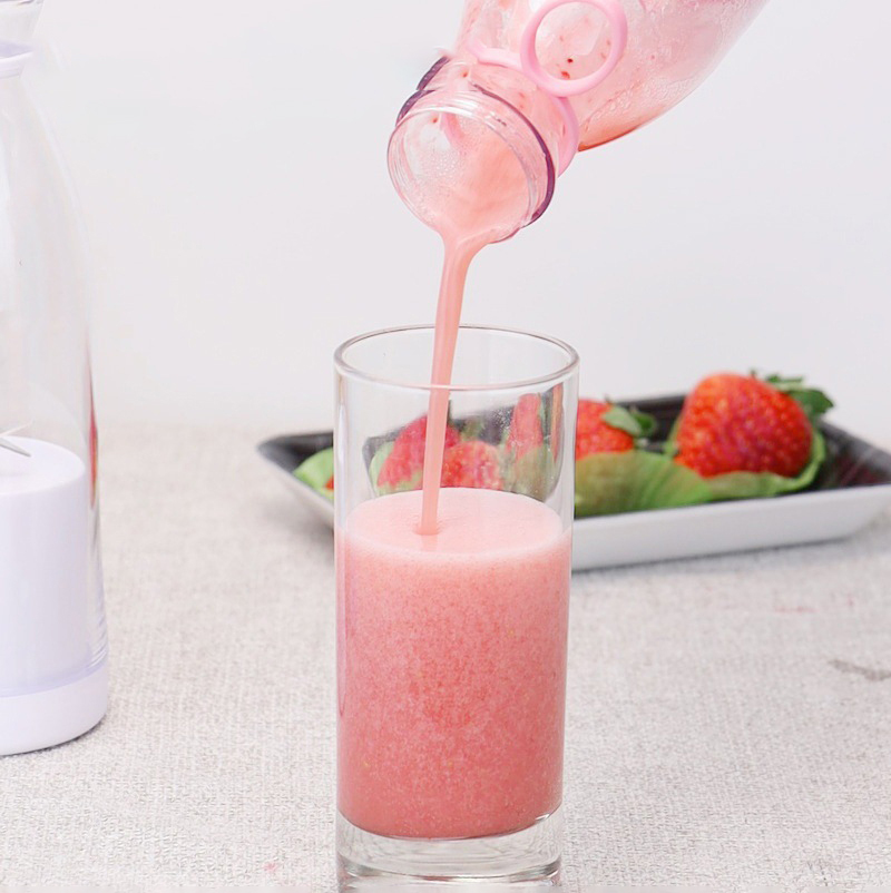 mini vinflaskejuicer 420ml bærbar omrører usb-lader juicer kopp husholdning multifunksjonell elektrisk juicer husholdningsartikkel
